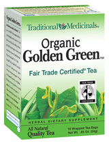 Traditional Medicinals Kosher Organic Golden Green 16 Tea Bags